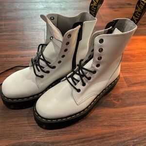 COPY - White Leather Doc Marten size 10 women, 9 men NEW